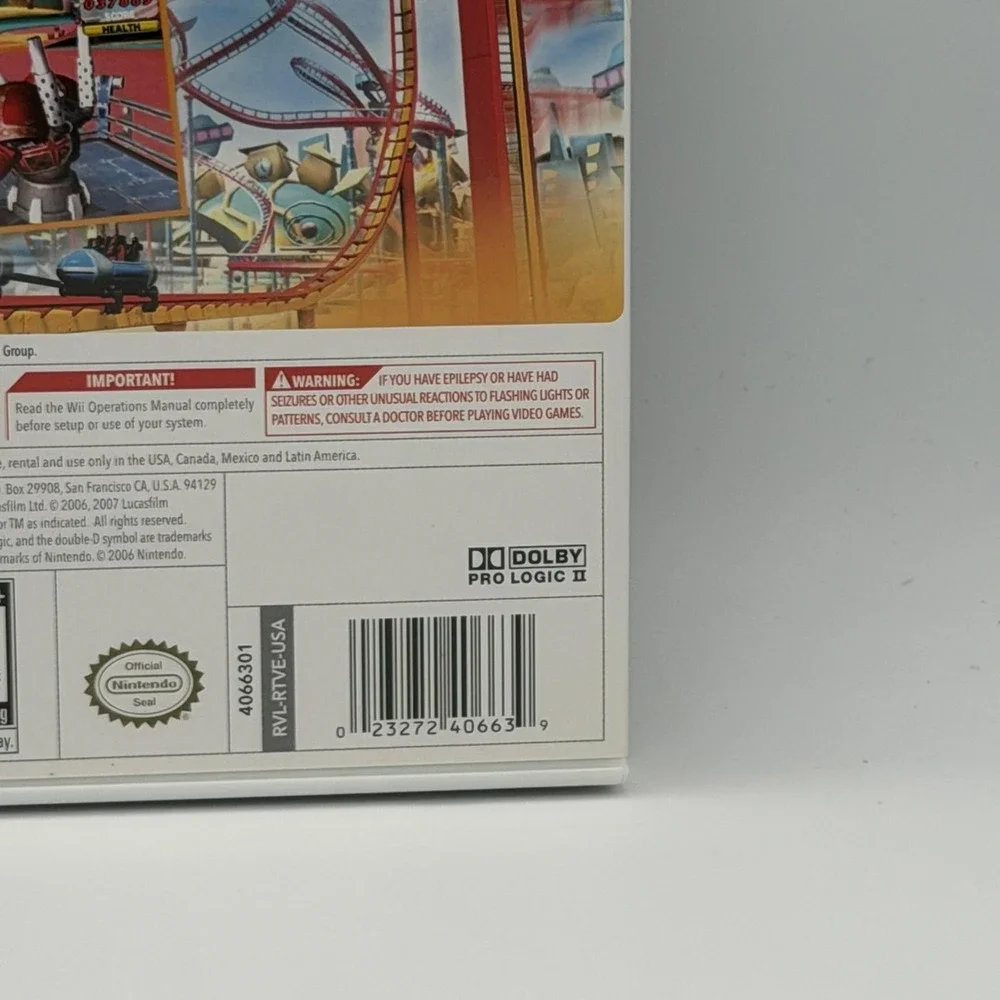 Thrillville Off The Rails Nintendo Wii Complete CIB LucasArts 2007 NTSC-U/C E10+